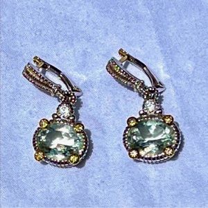 JUDITH RIPKA CAVIAR PRASIOLITE GOLD (18K) & STERLING SILVER (925) WITH DIAMONDS
